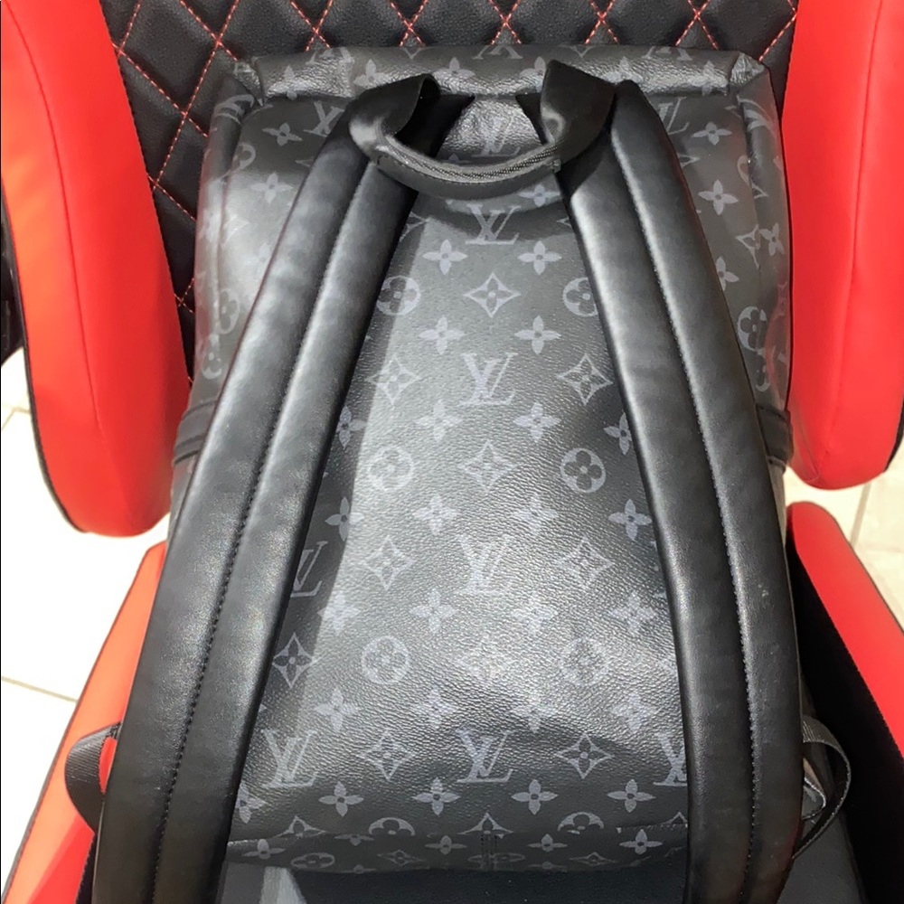 Louis Vuitton Black and Gray Monogram Eclipse Backpack - Picture 2 of 4